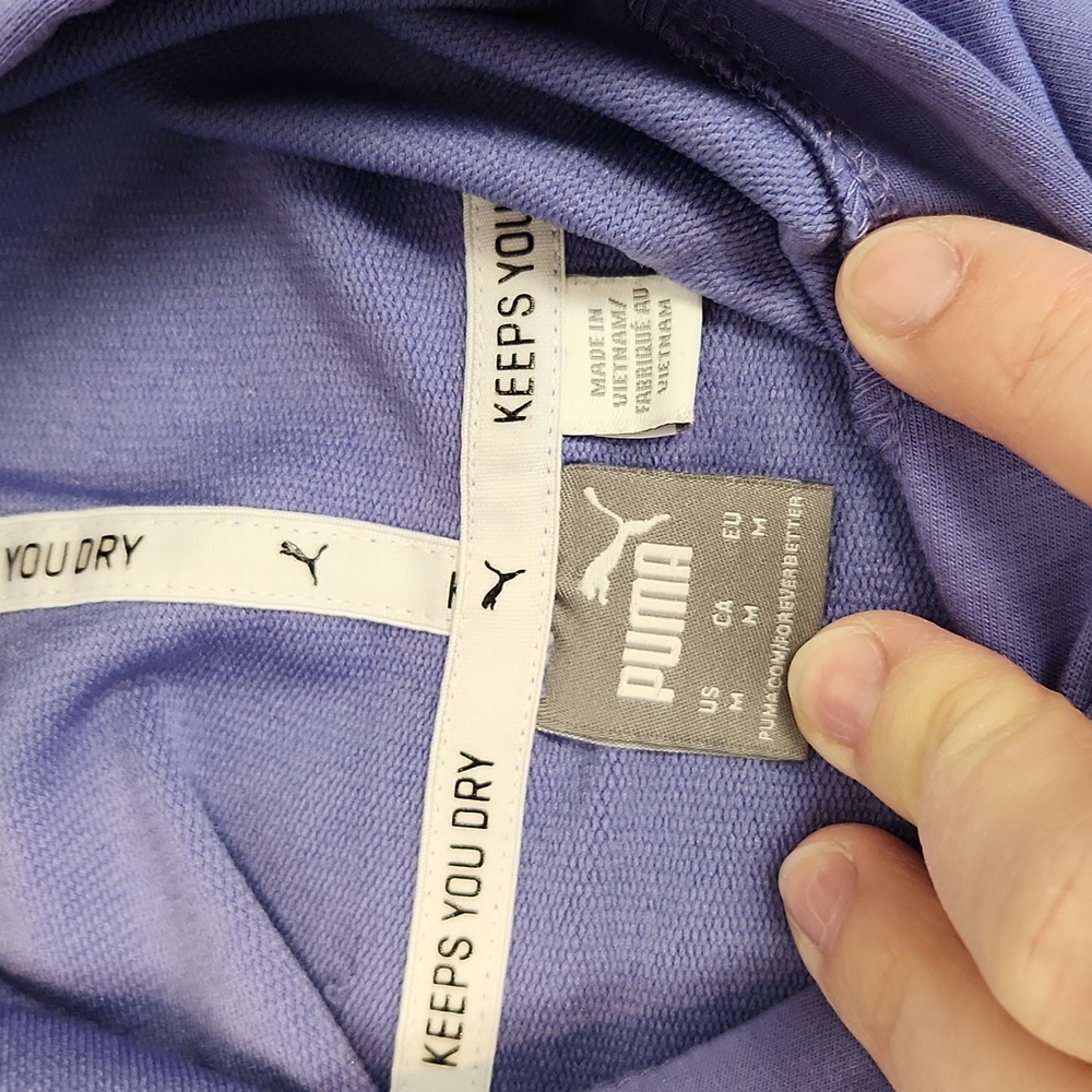 Puma Periwinkle Hoodie With White Hood Strings M - Picture 7 of 10